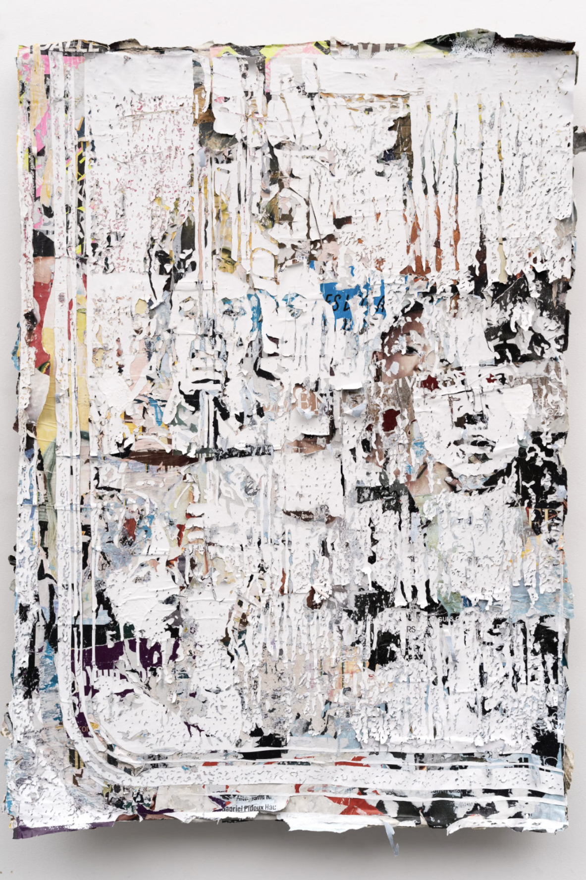 Alexandre Farto aka Vhils, ‘Interval Series #08’, 2026. Hand-carved advertising posters. 175 x 122 cm. Unique
