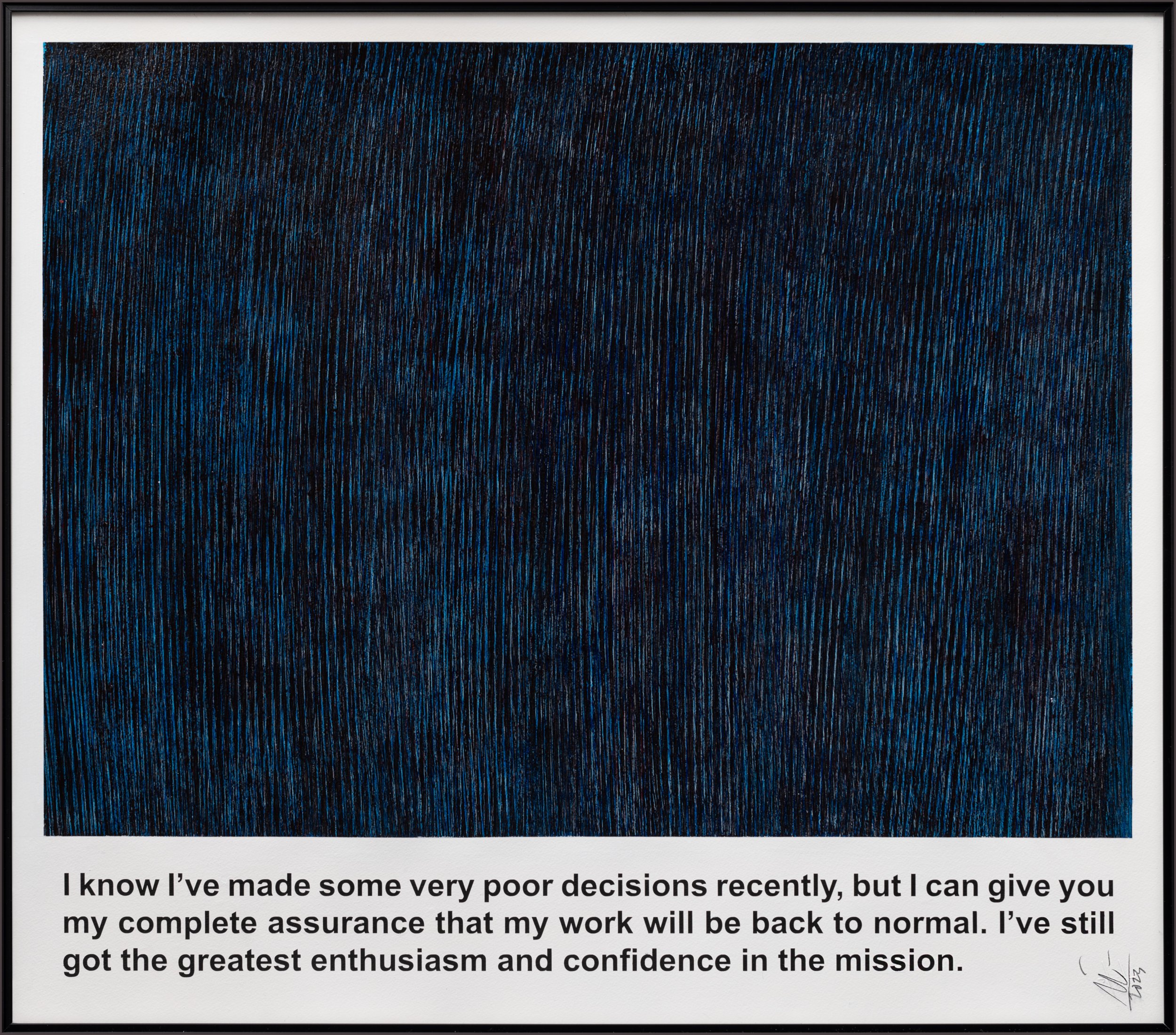João Louro, Blind Image #235 (The Entire HAL 9000 Dialogues #02), 2023. Acrylic on Arches 400g paper. 80,5 x 91,5 x 6 cm. Unique
