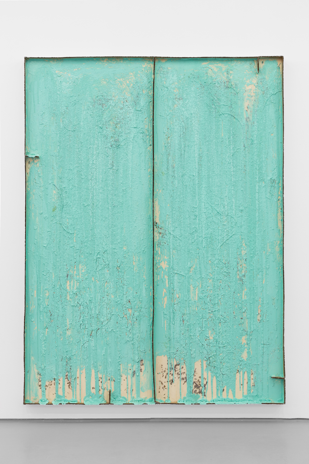 Carlos Bunga, Construcción Pictórica Vertical #3, 2021. Plants, latex and glue on void and cardboard. 200 x 150 x 7 cm. Unique
