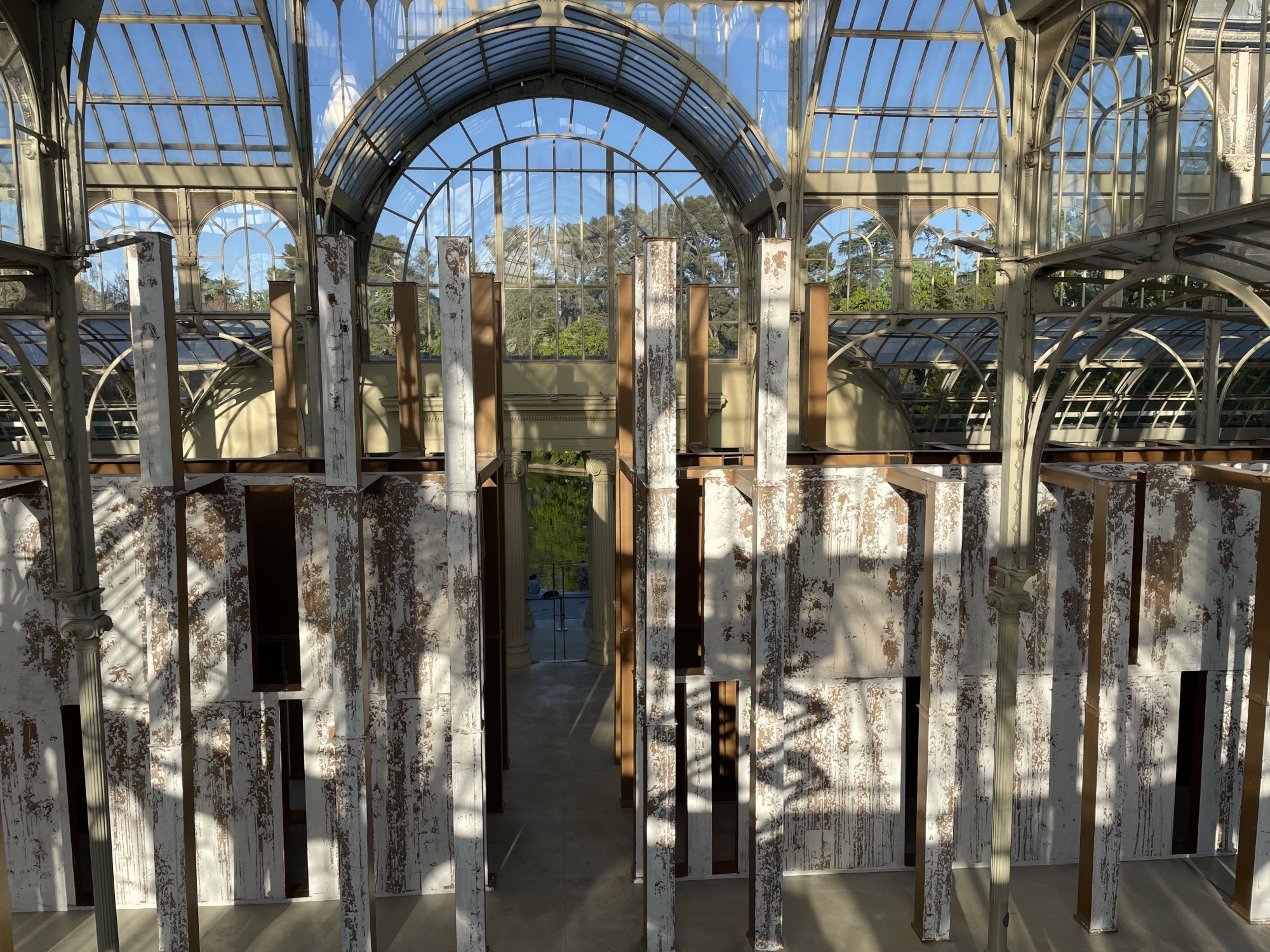 Carlos Bunga. Installation view: Against the Extravagance of Desire, 2022. Palacio de Cristal – Parque del Retiro, Madrid

