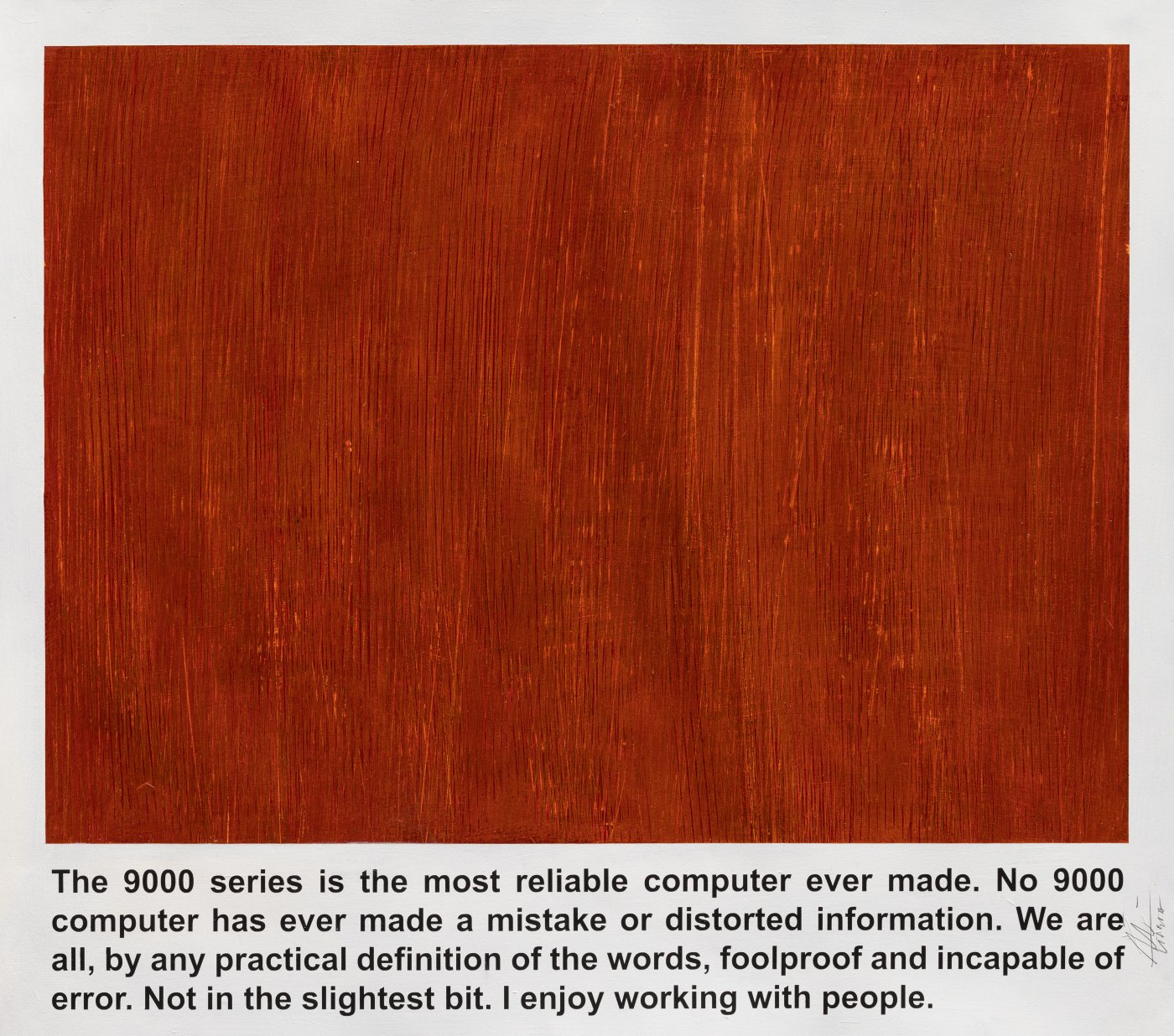 João Louro, Blind Image #233 (The Entire HAL 9000 Dialogues #01), 2023. Acrylic on Arches 400g paper. 80,5 x 91,5 x 6 cm. Unique
