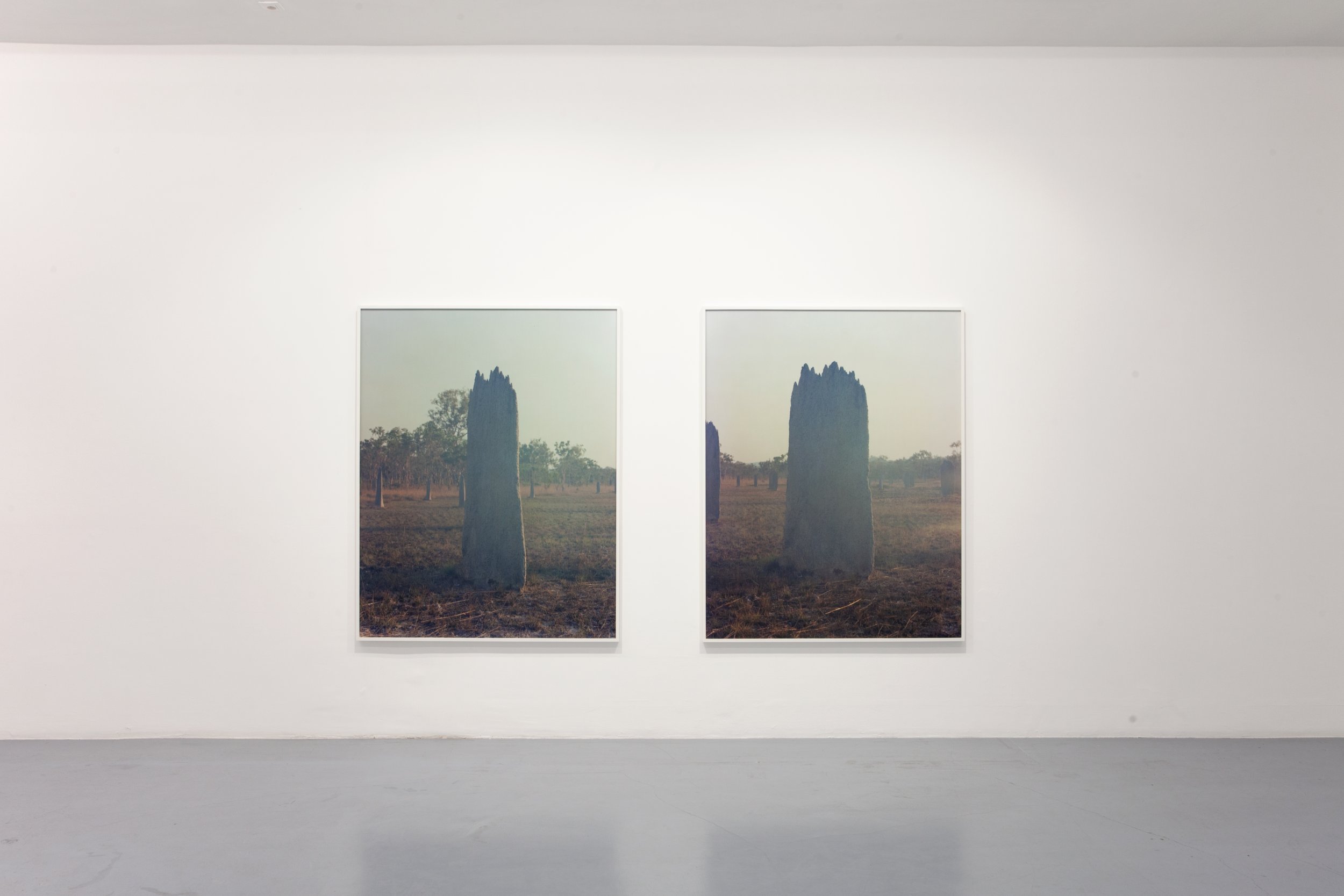 Daniel Gustav Cramer, Untitled (Termite Mound) III and II, 2022.
