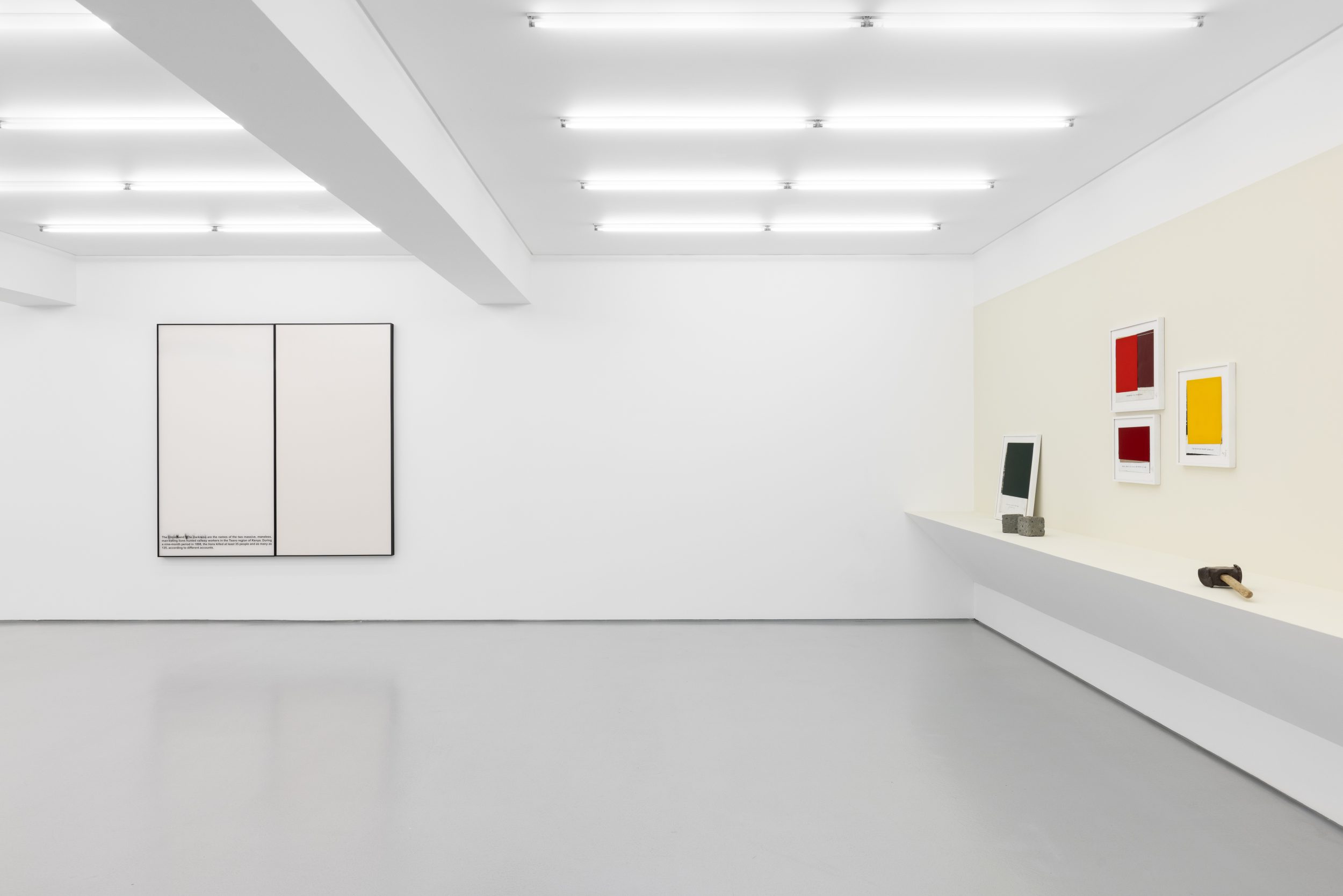 Exhibition view: João Louro, The Origin of the Predatory Animals. On view until 8 November
