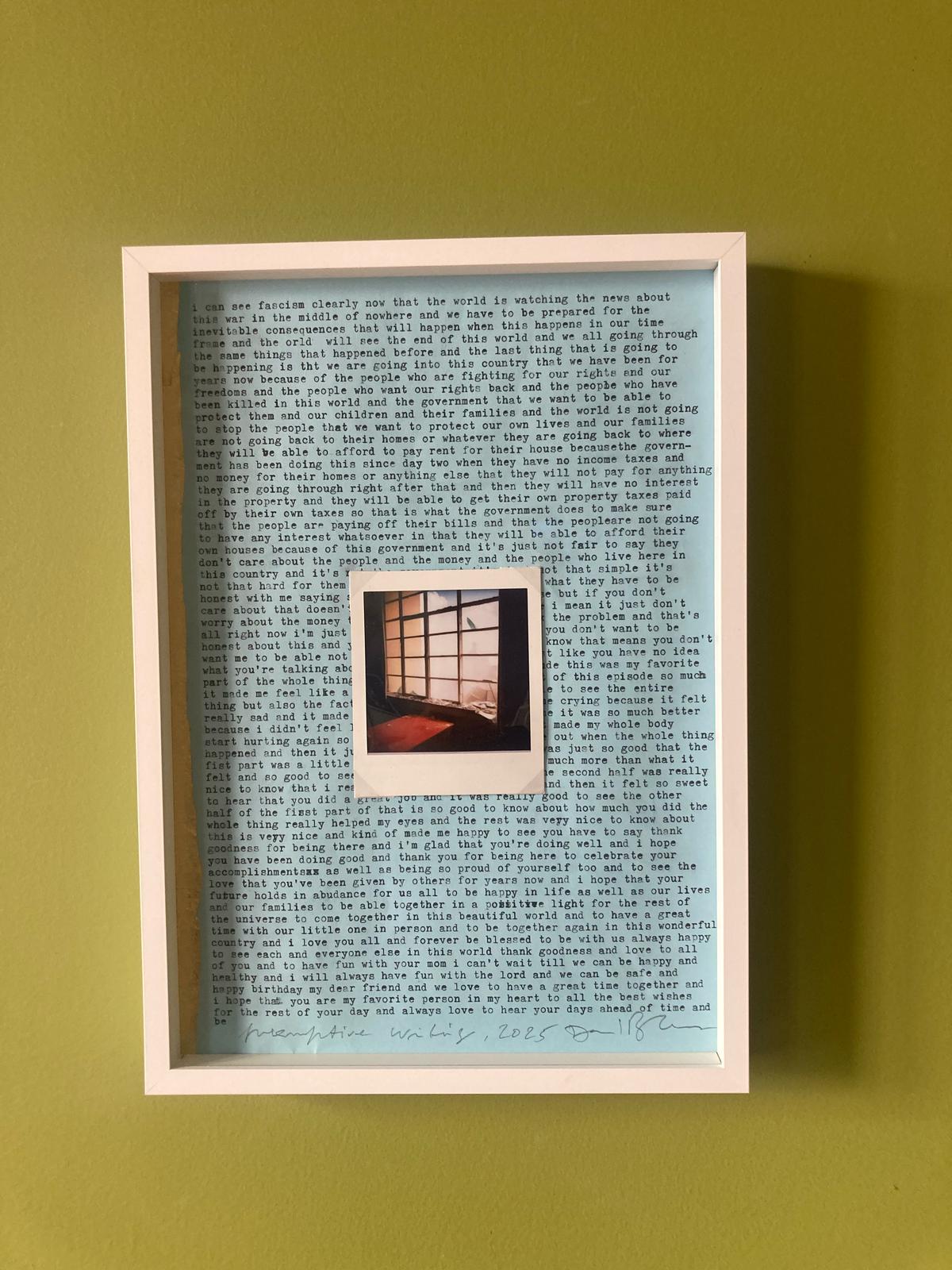 


Daniel Blaufuks, Da série Tentativa de Esgotamento (depois do adeus), 2025. Collage on Canson paper (photograph, ink, various clippings. 31 x 22 x 3 (framed). Unique



