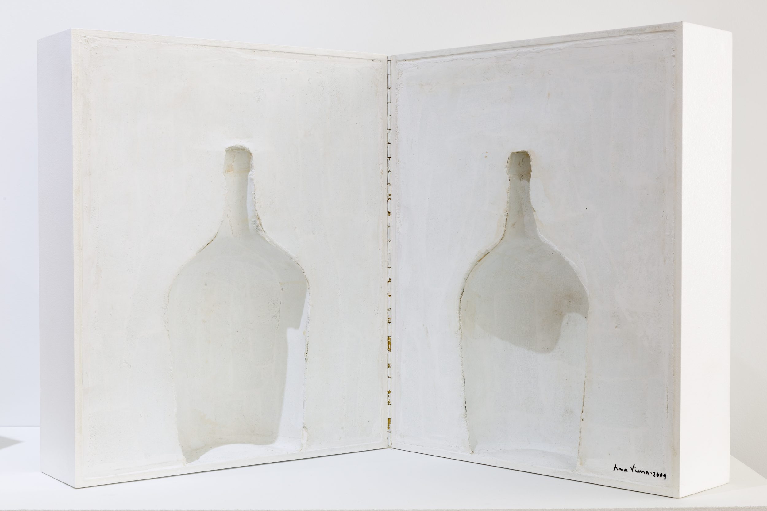 Ana Vieira, Untitled, 2009. Cast on wooden box. 2 elements. 42 x 50 x 22 cm. Unique
