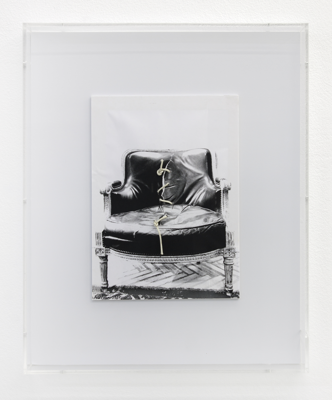 Ana Vieira, Os Móveis a Fugirem do seu Desígnio (9), 2014. Intervened photograph. 46 x 36,5 x 5,5 cm. Unique
