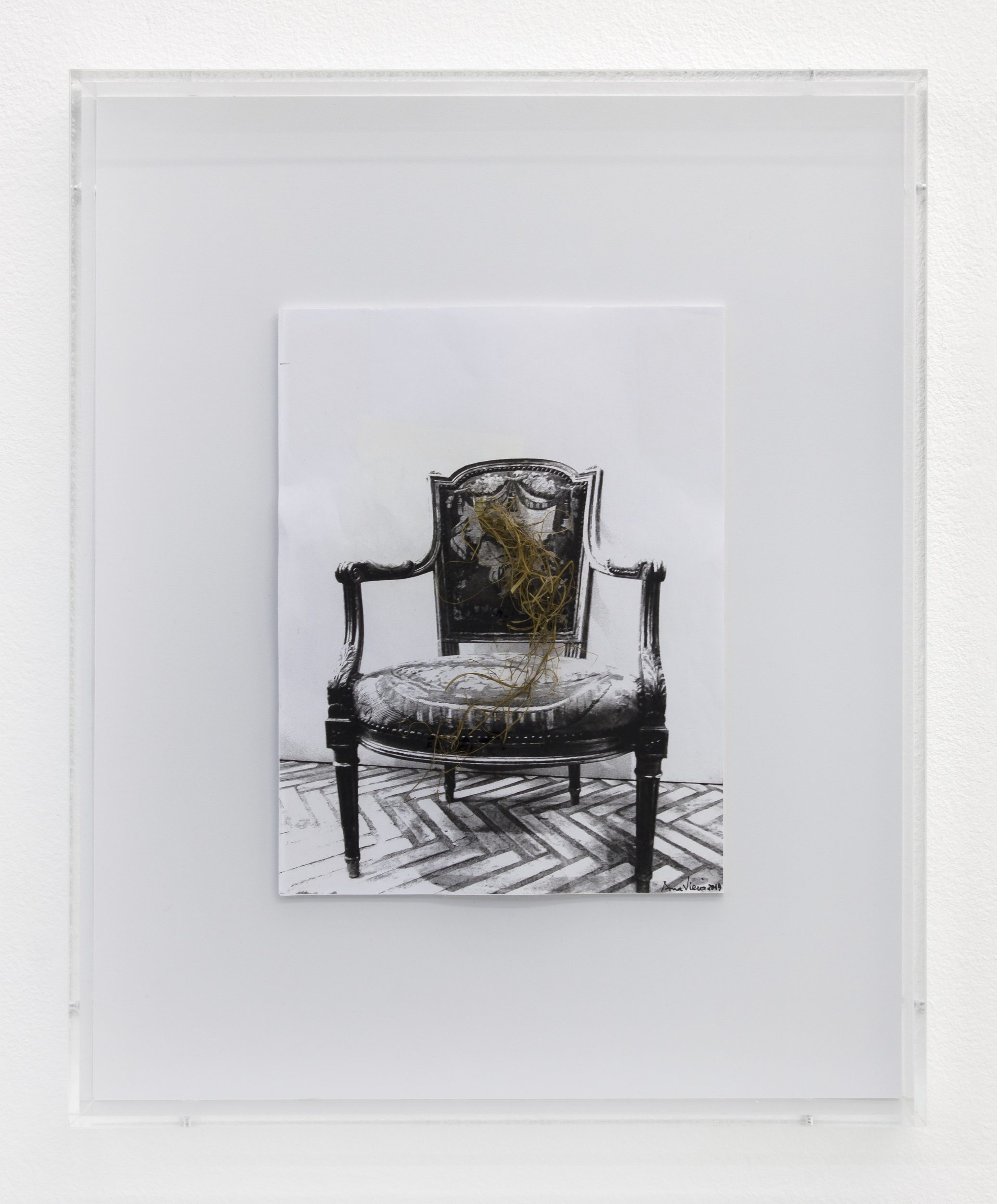 Ana Vieira, Os Móveis a Fugirem do seu Desígnio (10), 2014. Intervened photograph. 46 x 36,5 x 5,5 cm. Unique
