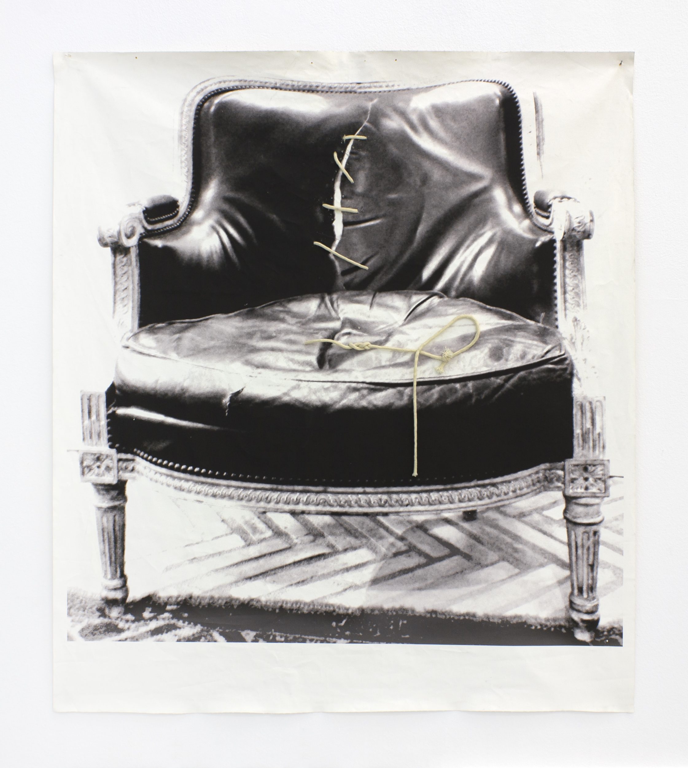 Ana Vieira, Os Móveis a Fugirem do seu Desígnio III,  2014. Print on modified canvas. 90 x 103 cm
