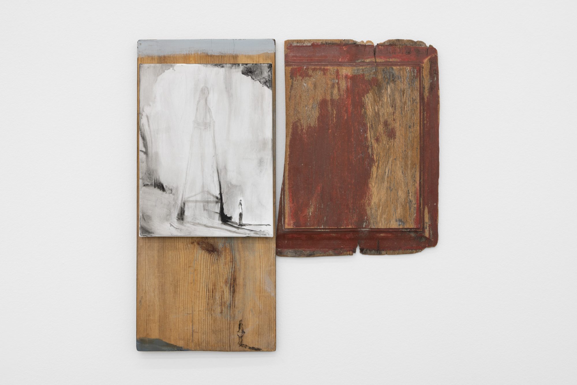 Susanne S. D. Themlitz, Interrelation/ Inter-relação, 2025. Oil on wood and canvas. 64 x 66 x 2 cm.