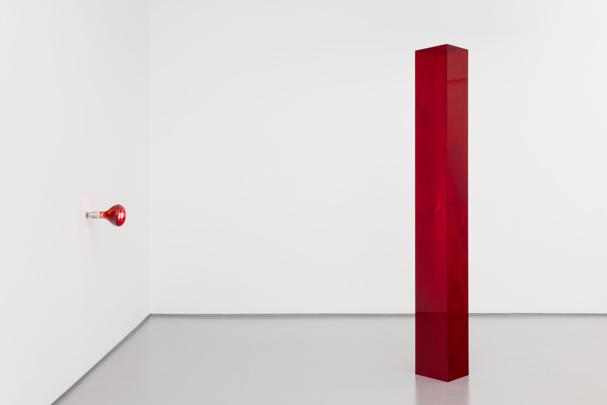 André Romão, Capsule, 2026., 
Plexiglas, petroleum jelly, infrared light Dimensões variáveis / Variable dimensions
