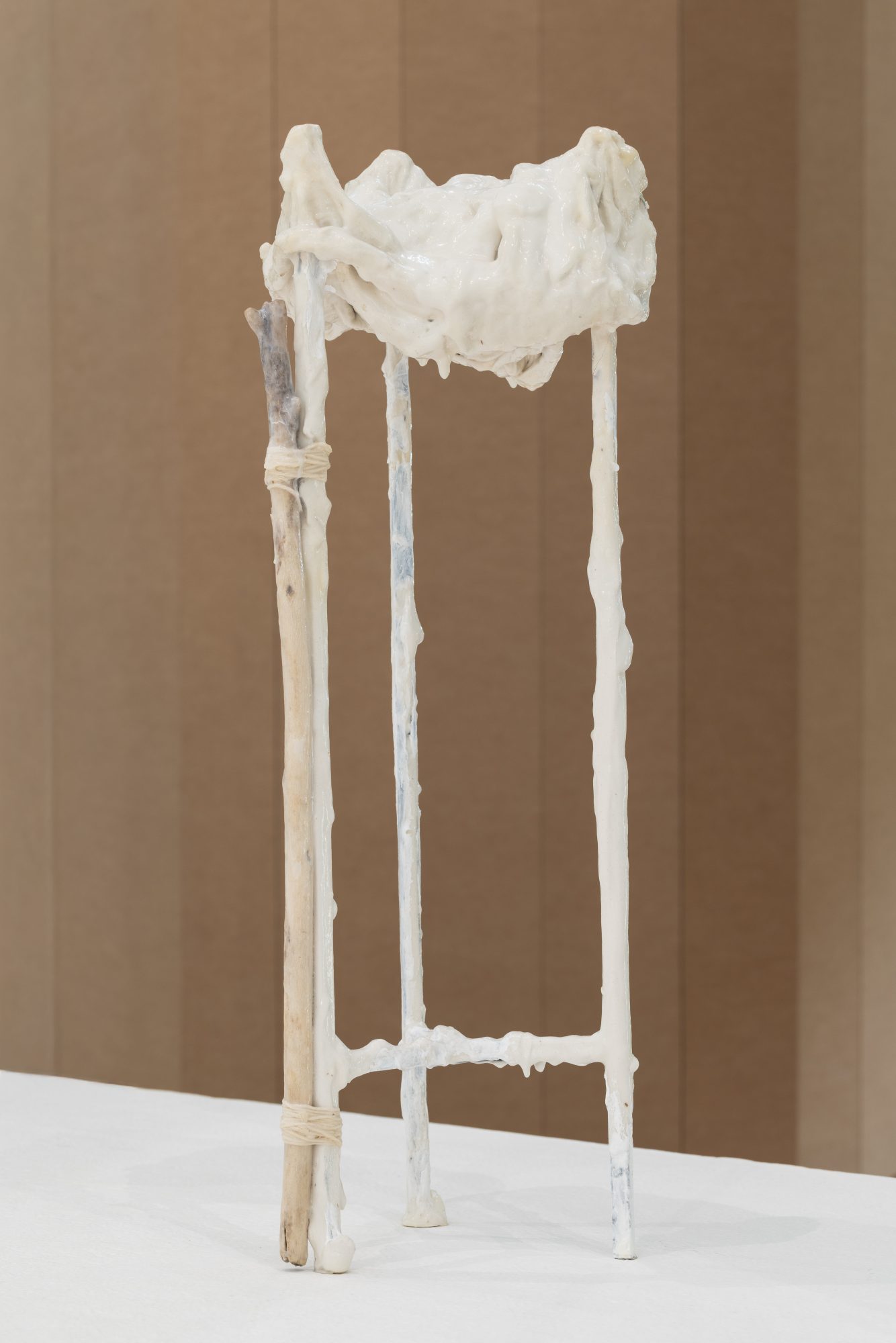 Carlos Bunga, UNTITLED #19 (in collaboration with Glynn Vivian Gallery Collection), 2021. Mixed media. 61 x 23 x 23 cm
