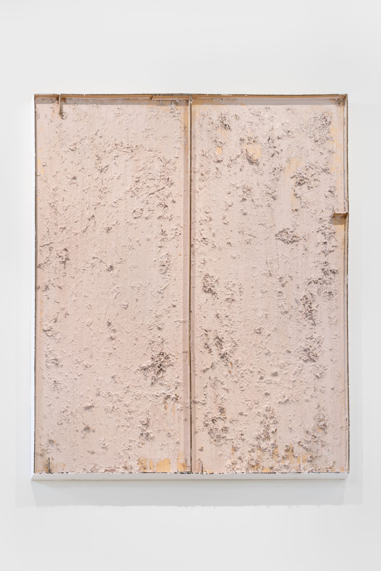 Carlos Bunga, Construcción pictórica vertical. Naturaleza #14, 2021. Plants, latex and glue on wood and cardboard. 180 x 150 x 6,5 cm
