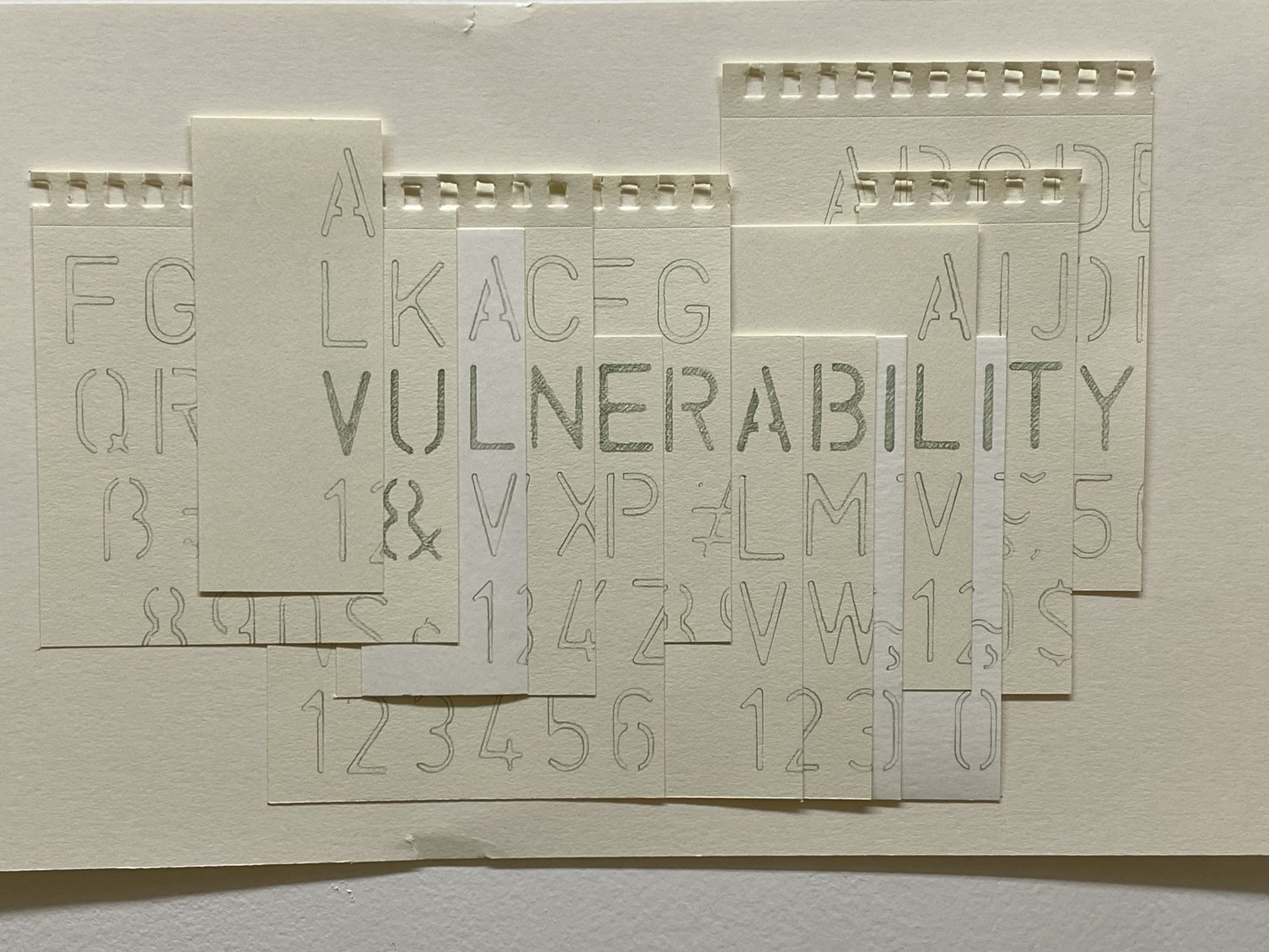 Gabriela Albergaria, Vulnerability, 2026. Colour pencil on paper (Heritage Woodfree Bookwhite 315gsm). 20 x 33 cm
