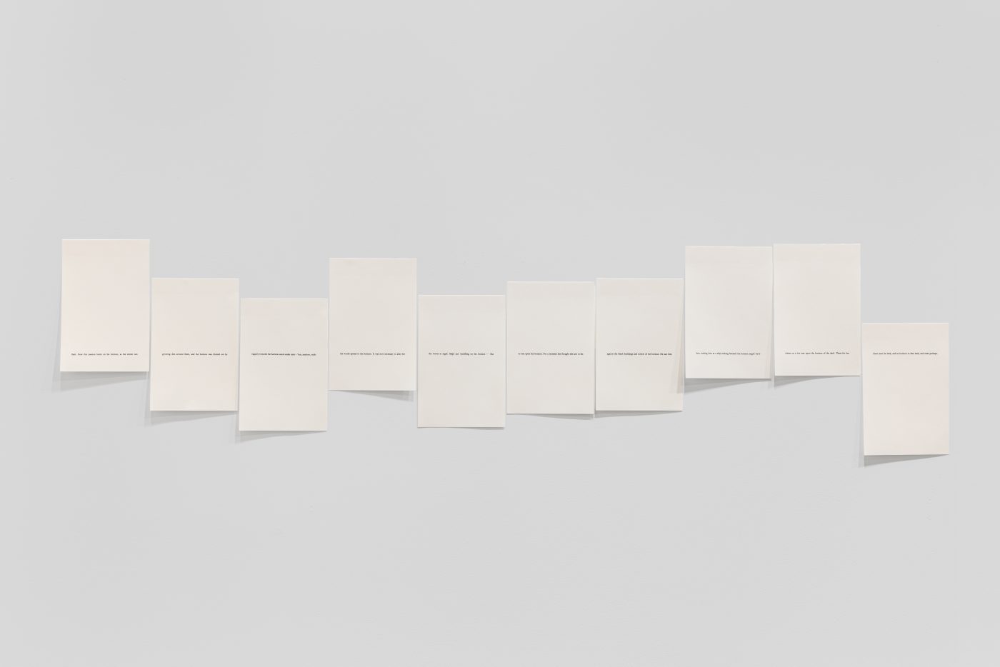 Angela Detanico / Rafael Lain, Night and Day, Virginia Woolf, 2023. Print on Munken Munken 120gr, Olincrème. 10 pages (19,5 x 12,4 cm). Total: 22 x 130 cm. Unique
