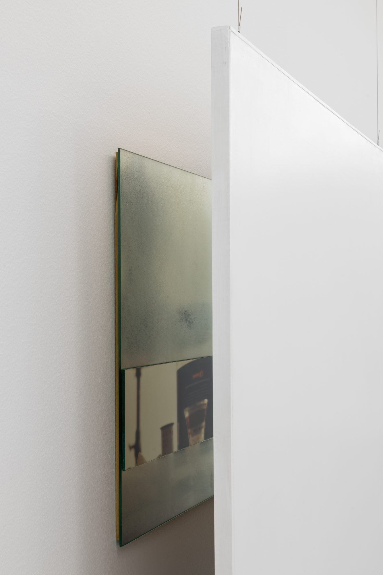 Ana Vieira, Close Up (08), 2004. White panel, photograph, mirrors, and
