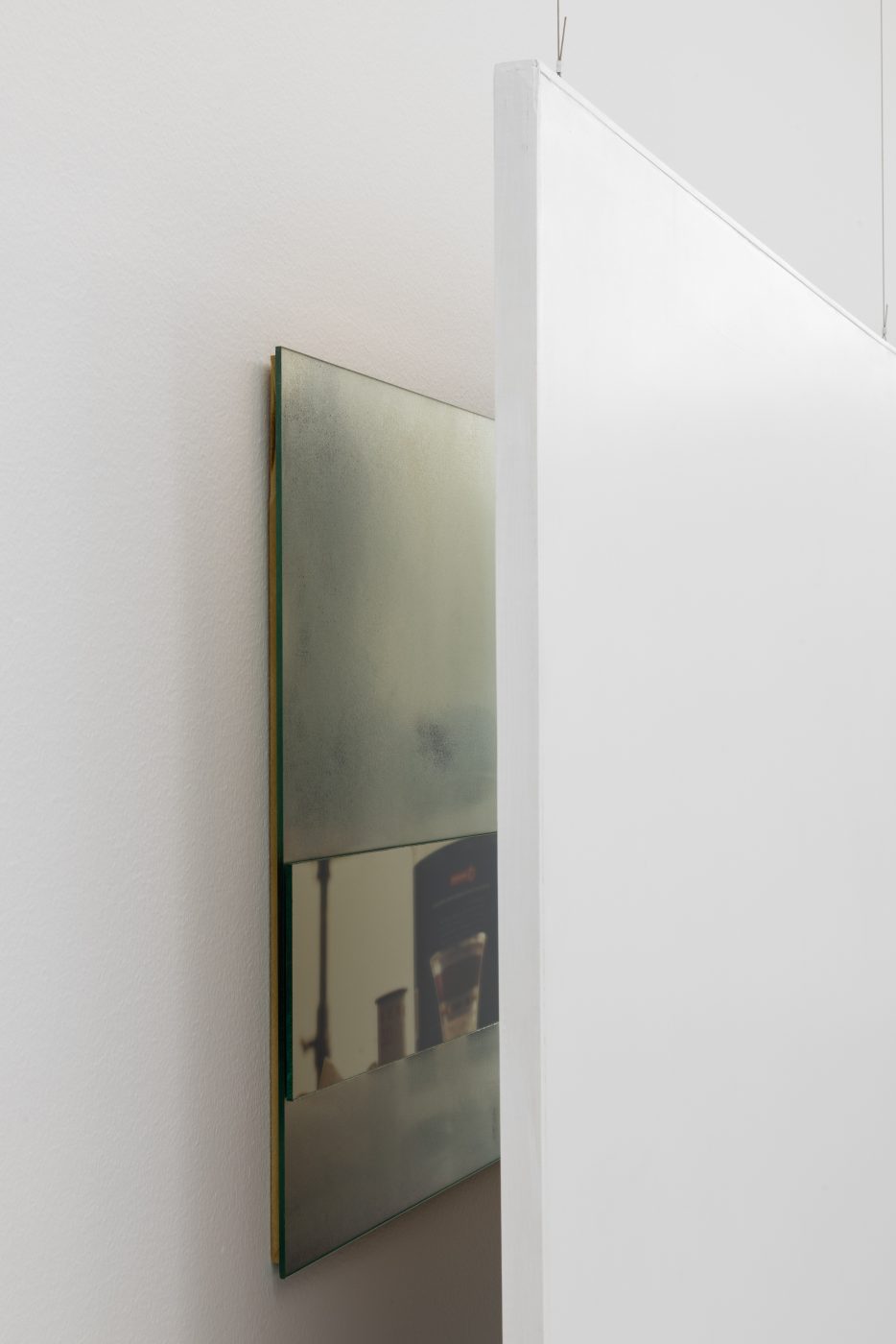 Ana Vieira, Close Up (08), 2004. White panel, photograph, mirrors, and
